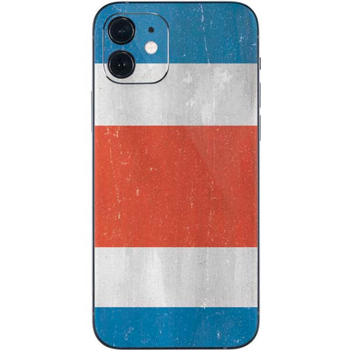 Costa Rican Flag Distressed iPhone 12 Mini Skin
